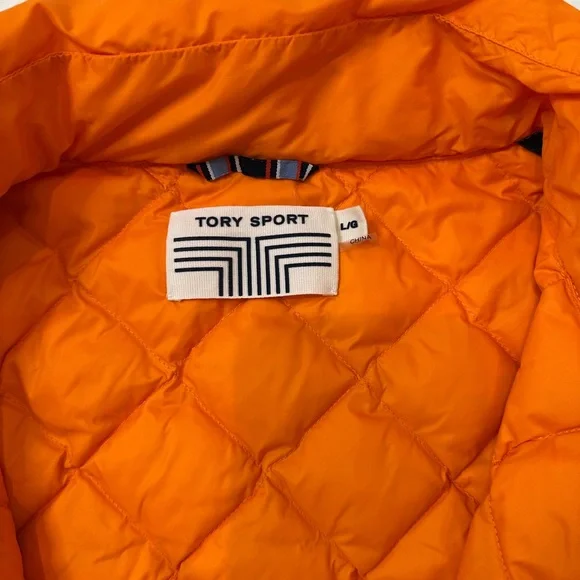 Tory Burch  Sport Vibrant Orange Quilted Vest - Picture 2 of 4